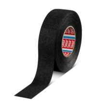19mm x 25m Tesa Black Material Tape - per roll image 1